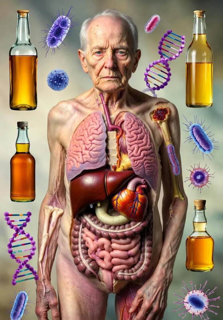 Alkohol a biologiczny wiek: Jak nadmierne picie przyspiesza starzenie organizmu?