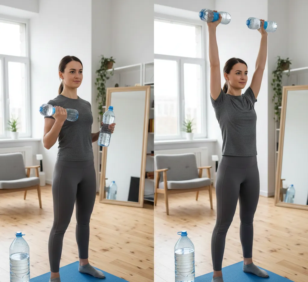 Ćwiczenia ramion z butelkami wody w domu: kompletny poradnik treningu bez sprzętu