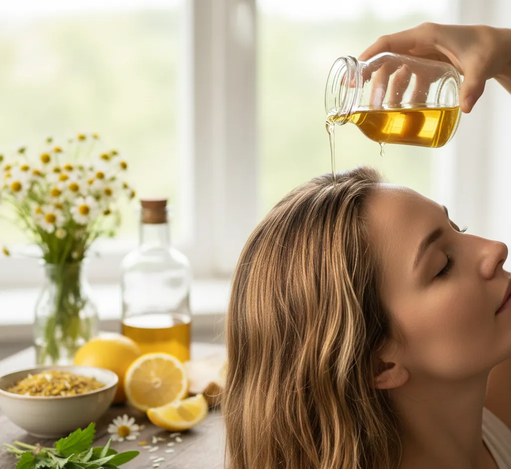 Domowe płukanki rumiankowe na przetłuszczające się włosy – naturalny sposób na świeżą skórę głowy