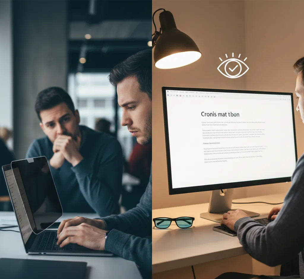 Jak filtry prywatności wpływają na wzrok? Korzyści, ryzyka i bezpieczne zasady używania