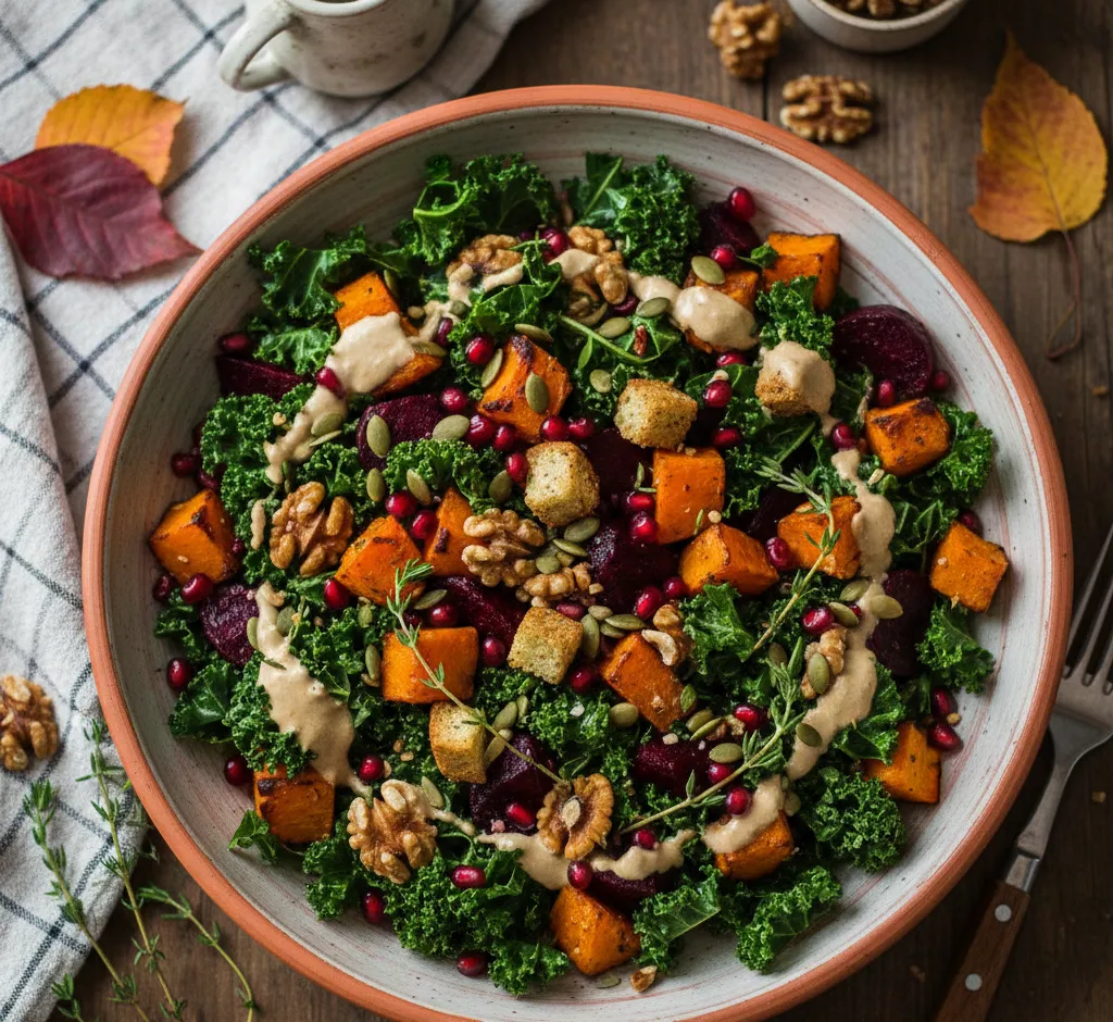 Jesienne Sałatki Dla Energii: Odkryj Moc Warzyw, Owoców i Orzechów na Chłodne Dni