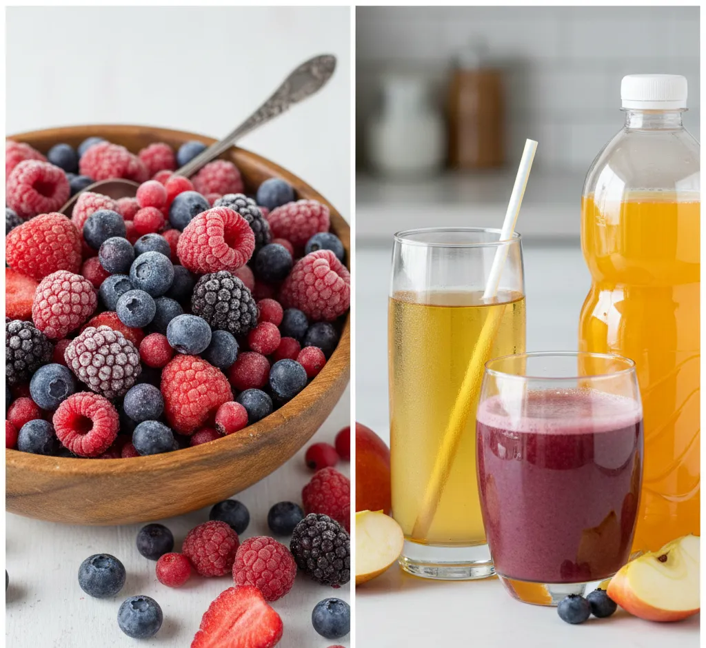 Mrożone owoce czy soki? Kompleksowe porównanie wartości odżywczych i praktycznych zastosowań