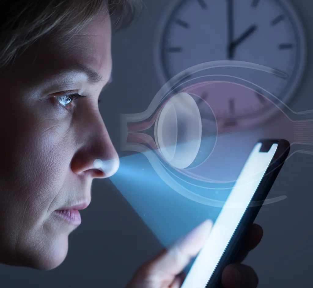 Telefon a starzenie się soczewki oka: jak ekrany przyspieszają problemy ze wzrokiem?