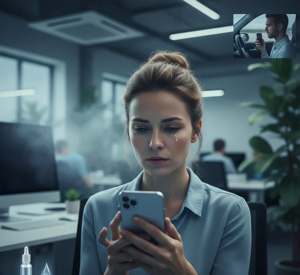 Telefon a suchość oczu w klimatyzacji: jak chronić wzrok w biurze, domu i samochodzie