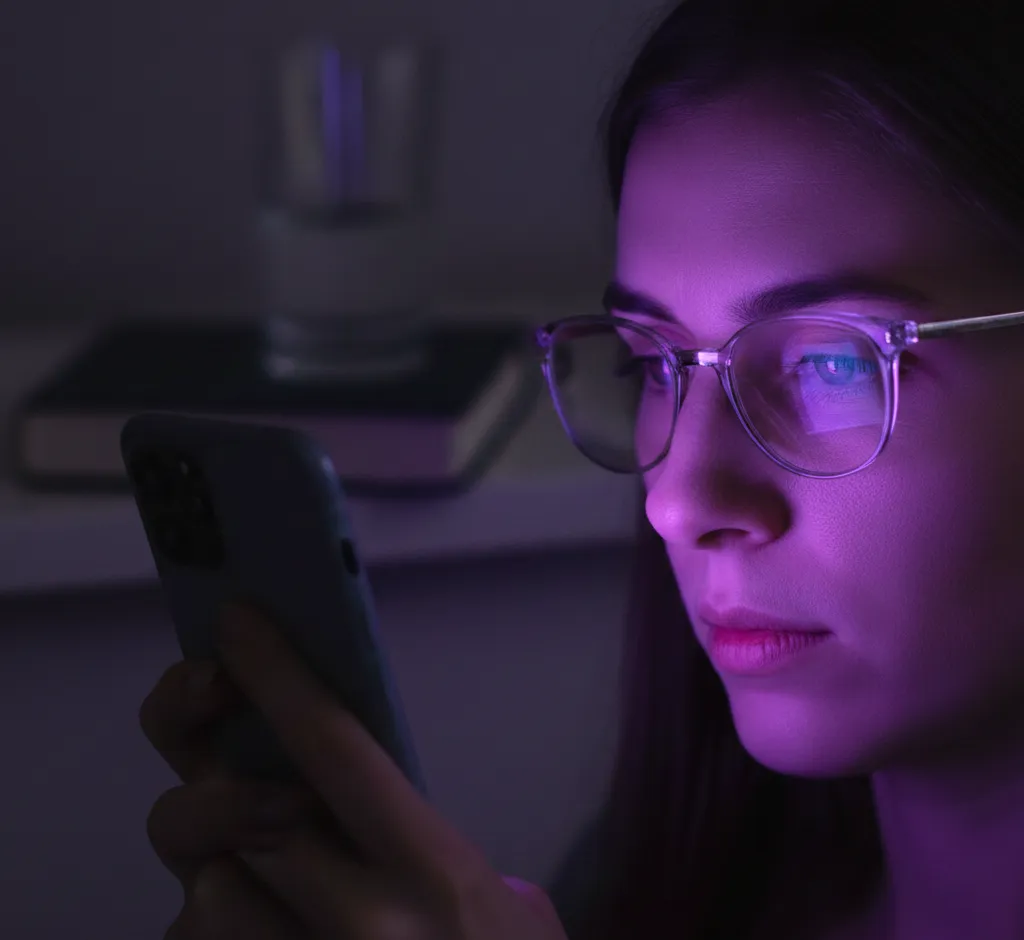 Telefon a światło fioletowe – nowe zagrożenie dla naszych oczu i skóry?