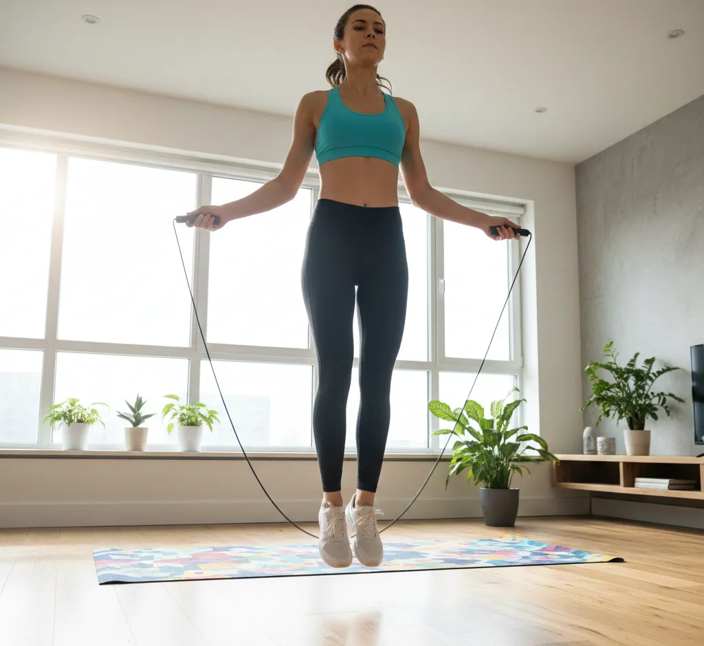 Trening cardio bez biegania: domowy trening ze skakanką krok po kroku