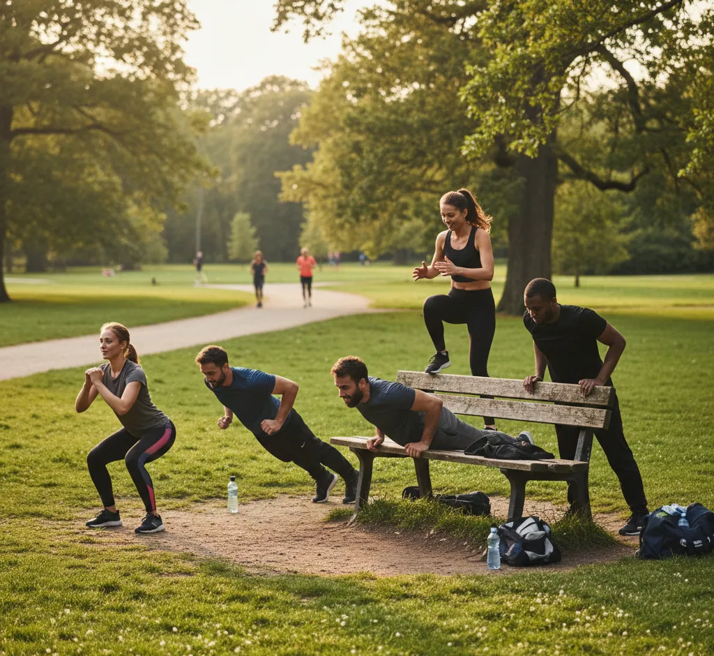 Trening w parku: proste ćwiczenia z ławką dla każdego