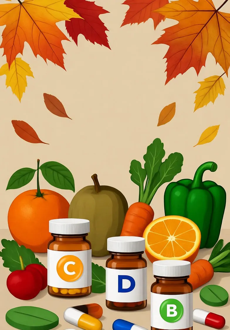 Witaminy na jesienną energię: Jak wzmocnić organizm przed chłodem?