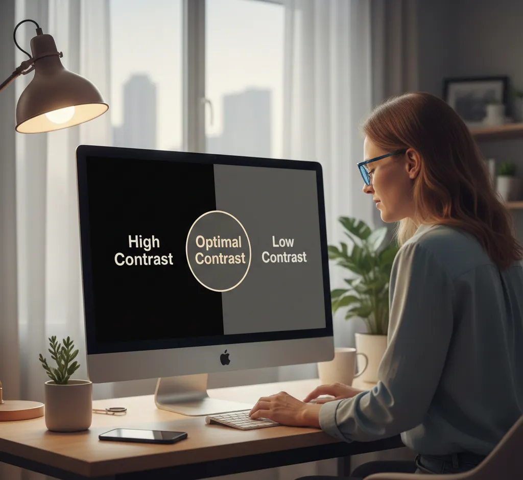 Wpływ kontrastu ekranu na komfort widzenia: jak ustawić go prawidłowo?